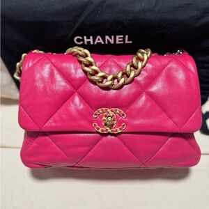 Chanel 19 Lambskin Quilted Medium  Flap